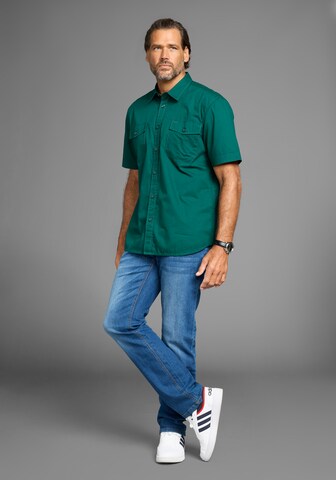 Man's World Regular Fit Hemd in Grün