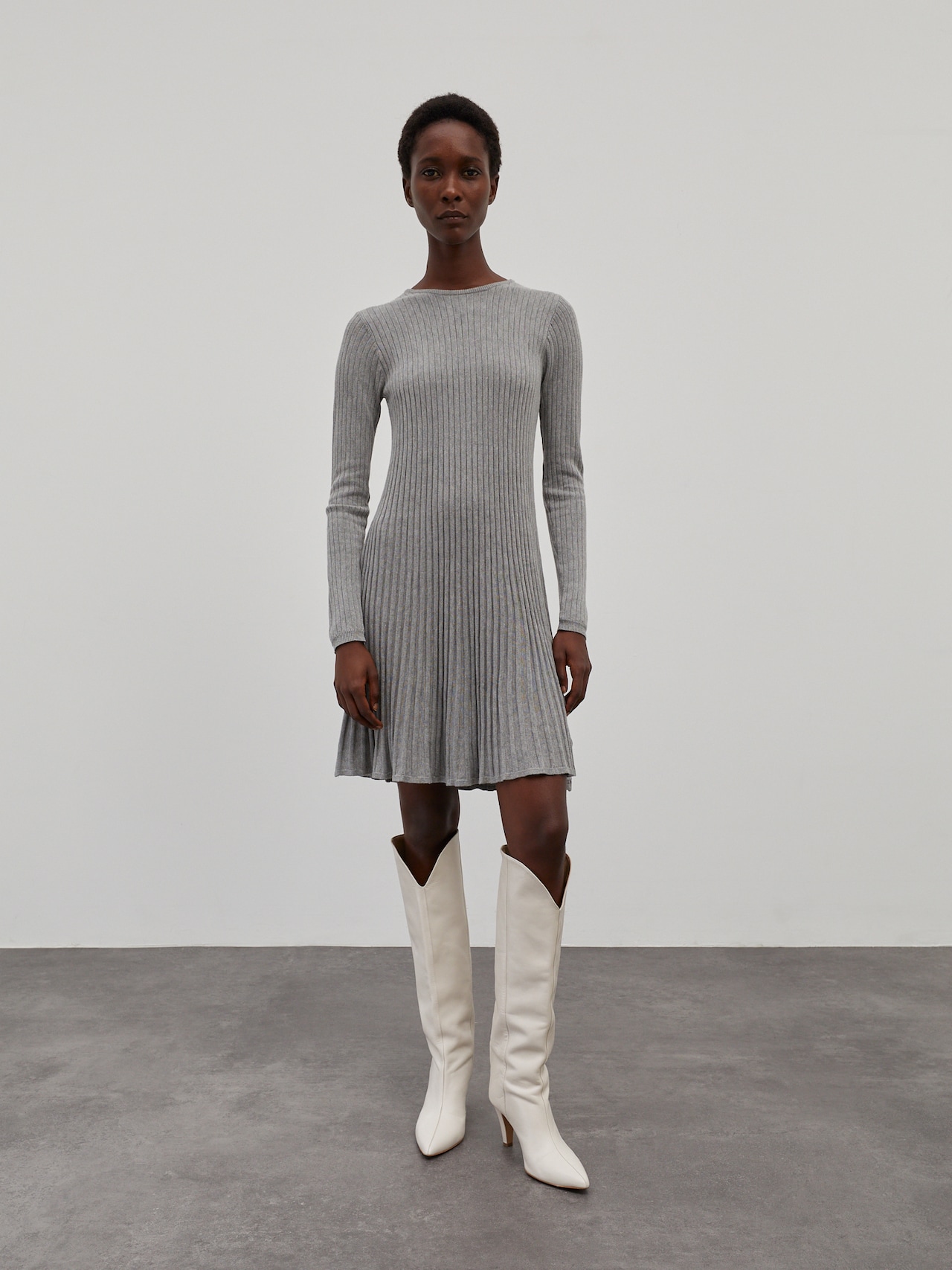 EDITED Producten Jurk 'Katrin' Grijs gemêleerd