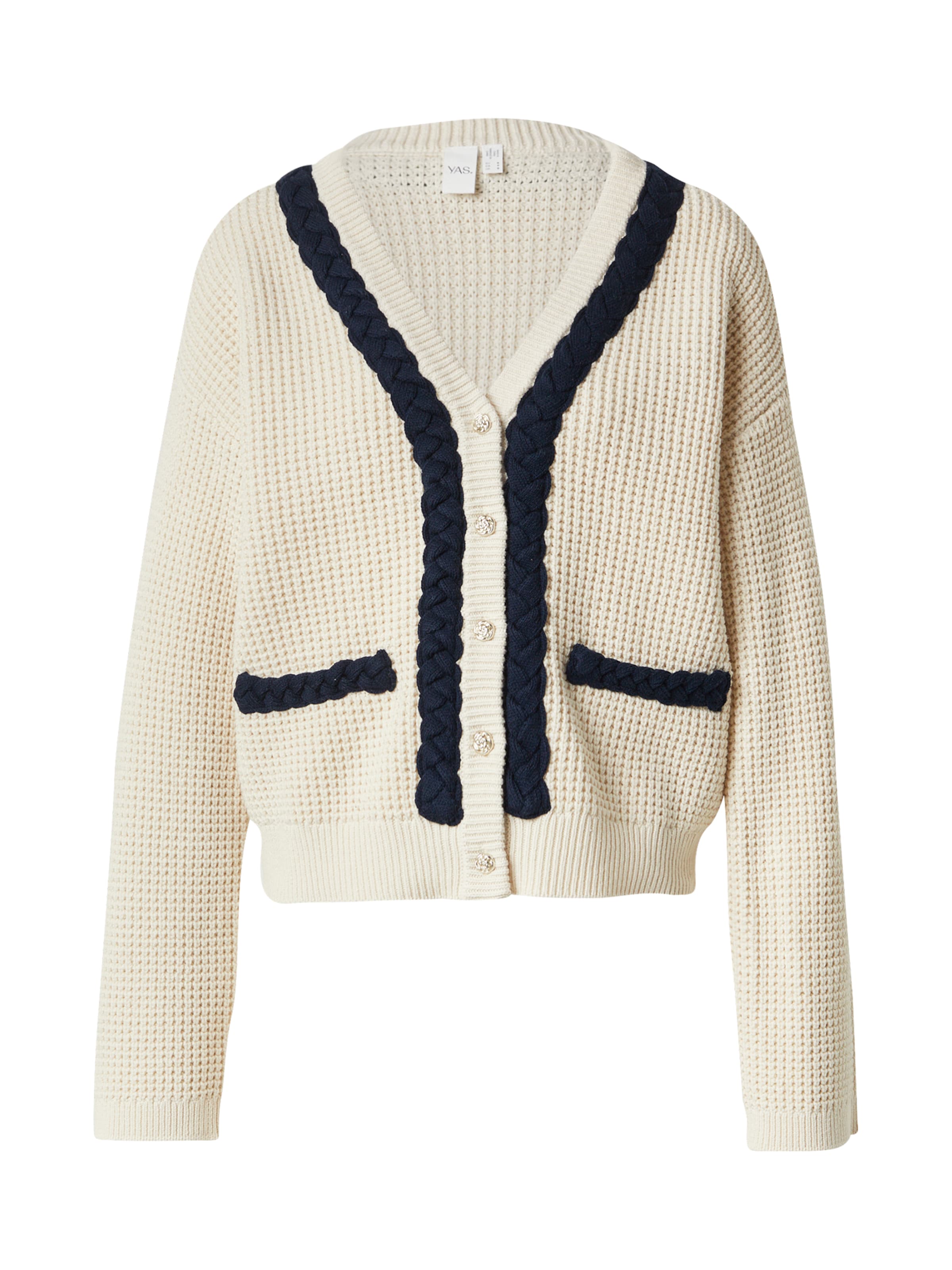 YAS Knit Cardigan 'YASARINA' in Beige: front