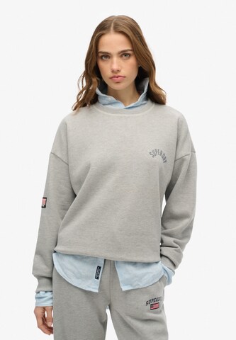 Superdry Sweatshirt 'Athletic Essentials' in Grijs: voorkant