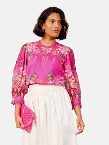 love & roses Bluse in Pink: Vorderseite