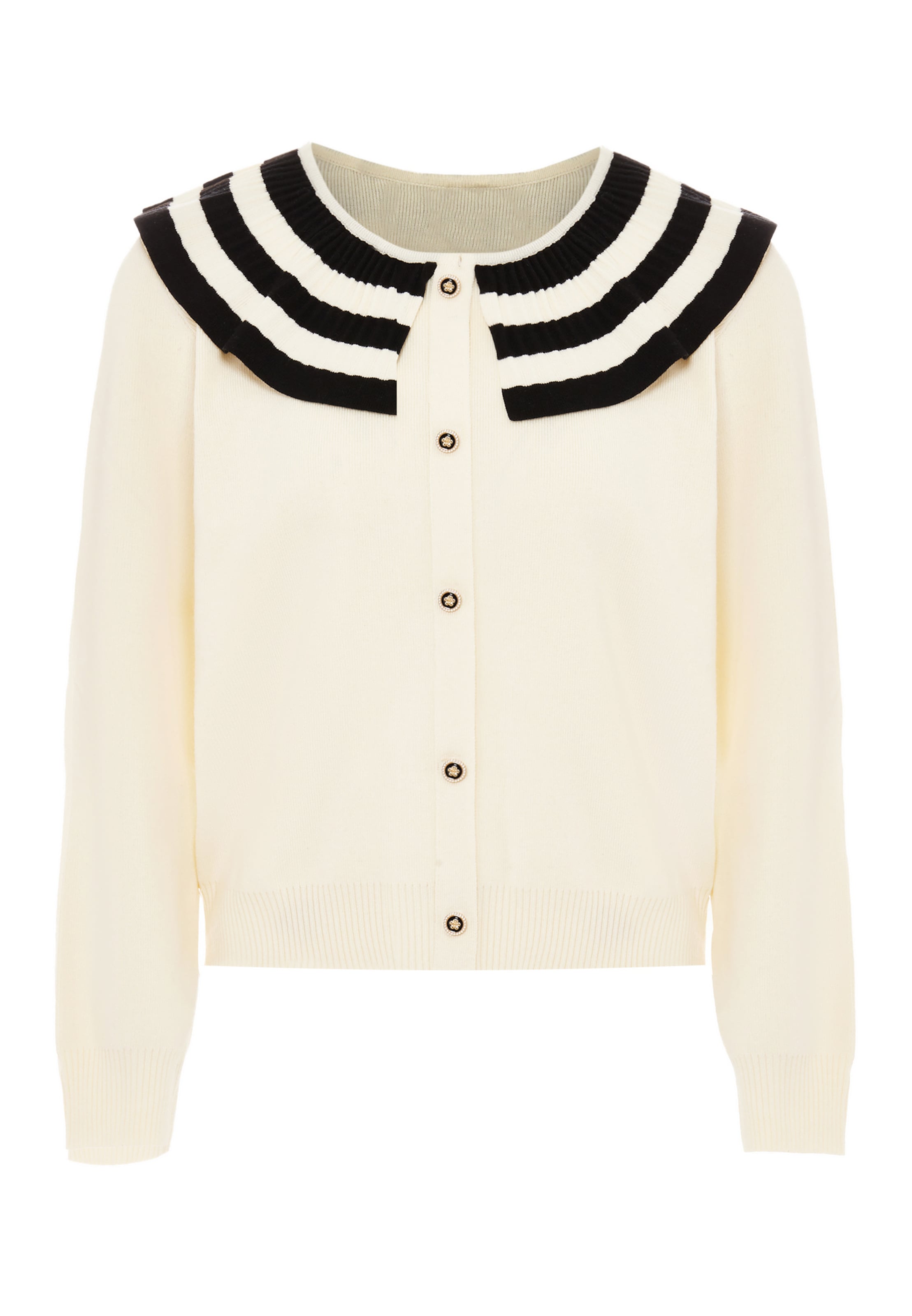 NAEMI Strickjacke in Weiß: Vorderseite