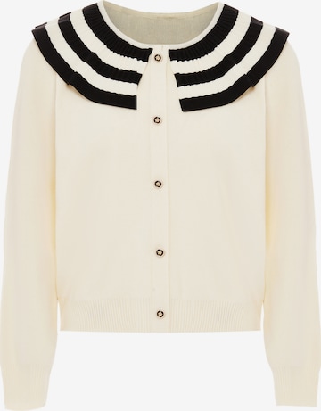 NAEMI Strickjacke in Weiß: Vorderseite