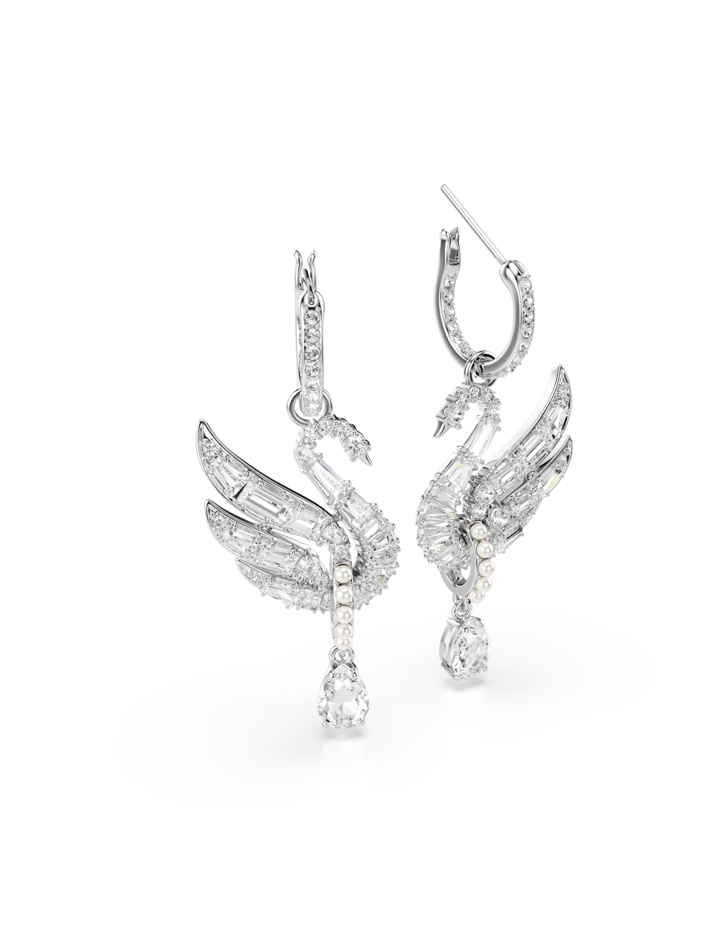 Boucles d'oreilles 'Swan' Swarovski en argent