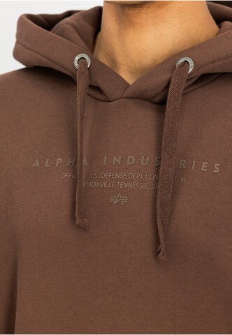 ALPHA INDUSTRIES - Sudadera 'Dtm' en marrón