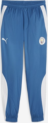 PUMA Regular Workout Pants 'Manchester City F.C. Prematch' in Blue: front