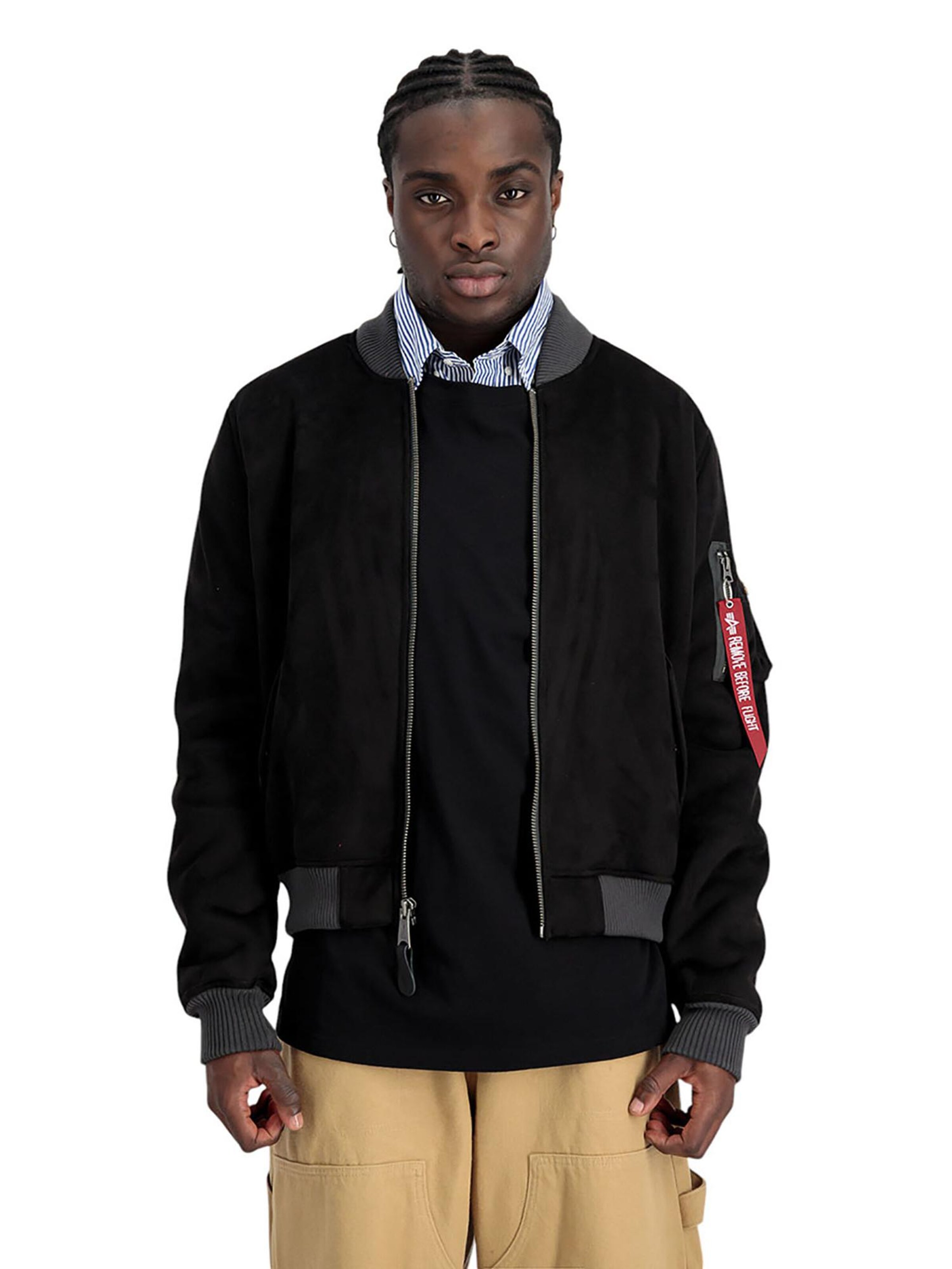 ALPHA INDUSTRIES Between-Season Jacket 'MA-1 FS' in Black