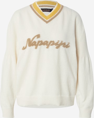Pulover 'D-MALEZ' de la NAPAPIJRI pe bej: față
