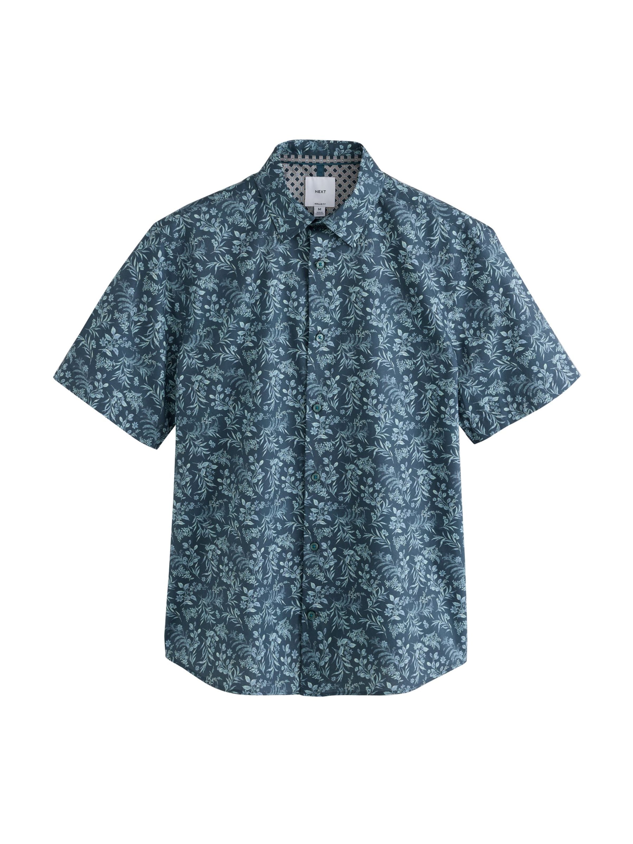 Next - Ajuste regular Camisa en azul: frente