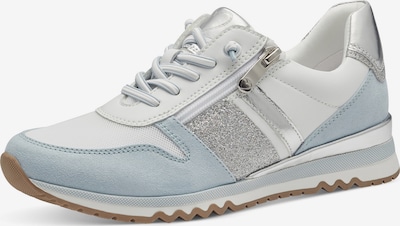 Sneaker bassa MARCO TOZZI di colore blu chiaro / argento / bianco, Visualizzazione prodotti