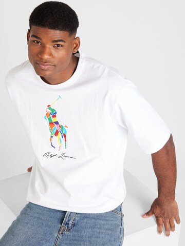 T-Shirt Polo Ralph Lauren en blanc : devant