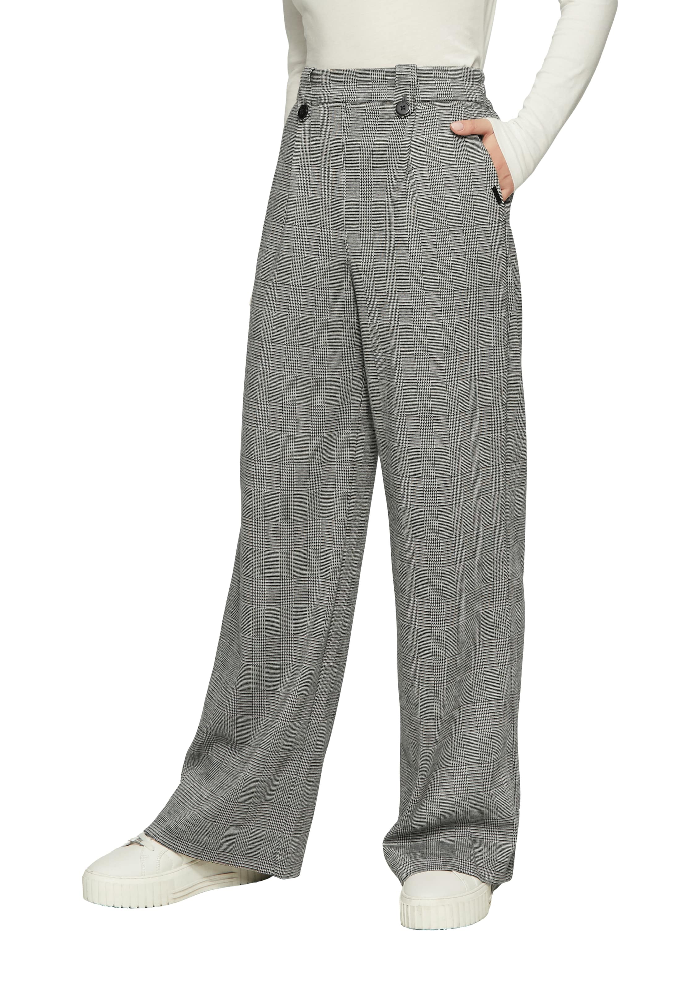 QS Wide Leg Hose in Grau