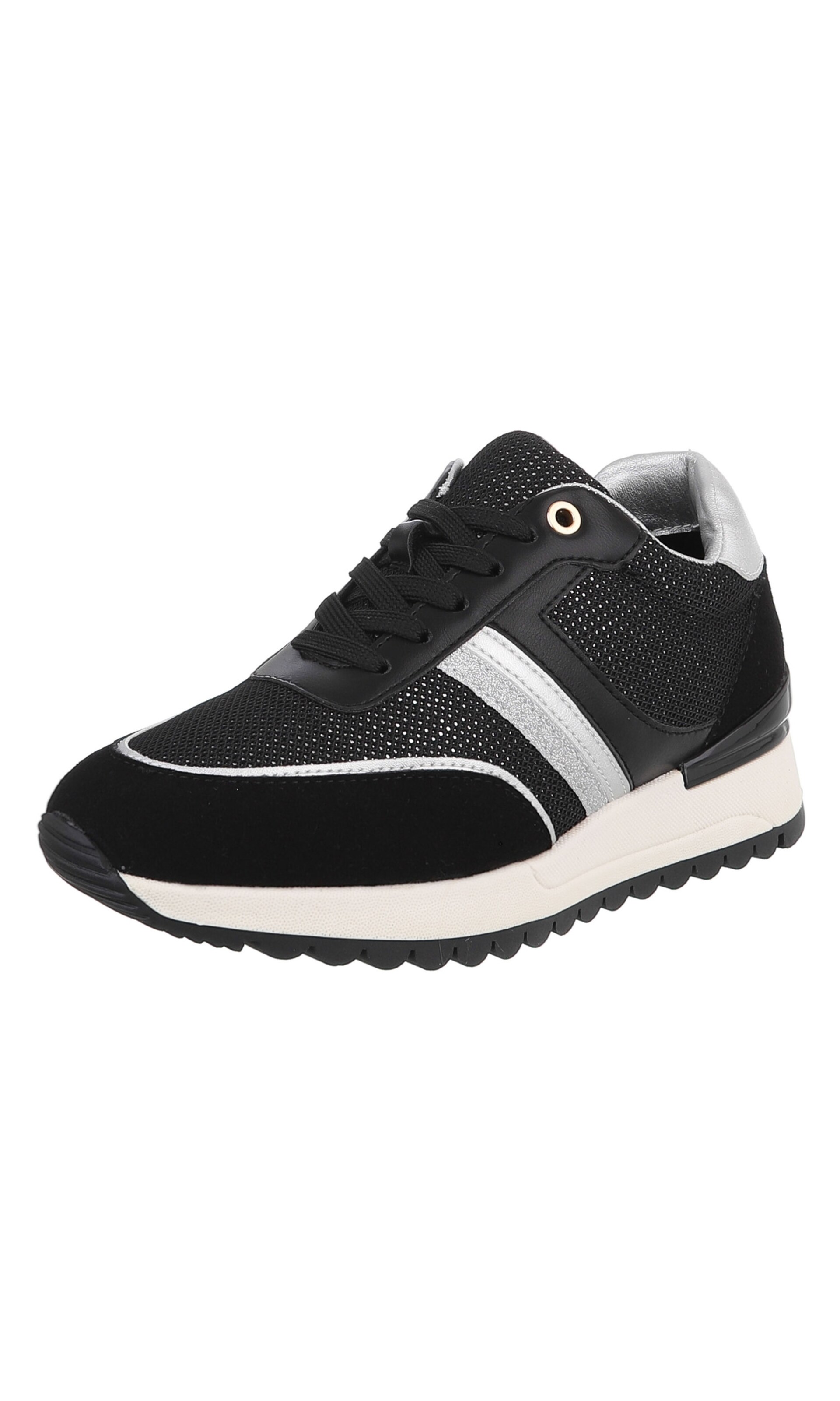 Ital-Design Sneaker low in 36 in schwarz / weiß, Produktansicht
