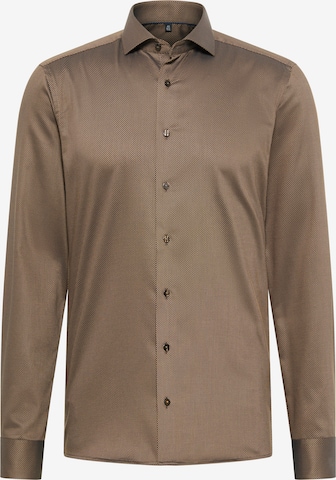 ETERNA Slim fit Button Up Shirt in Grey: front