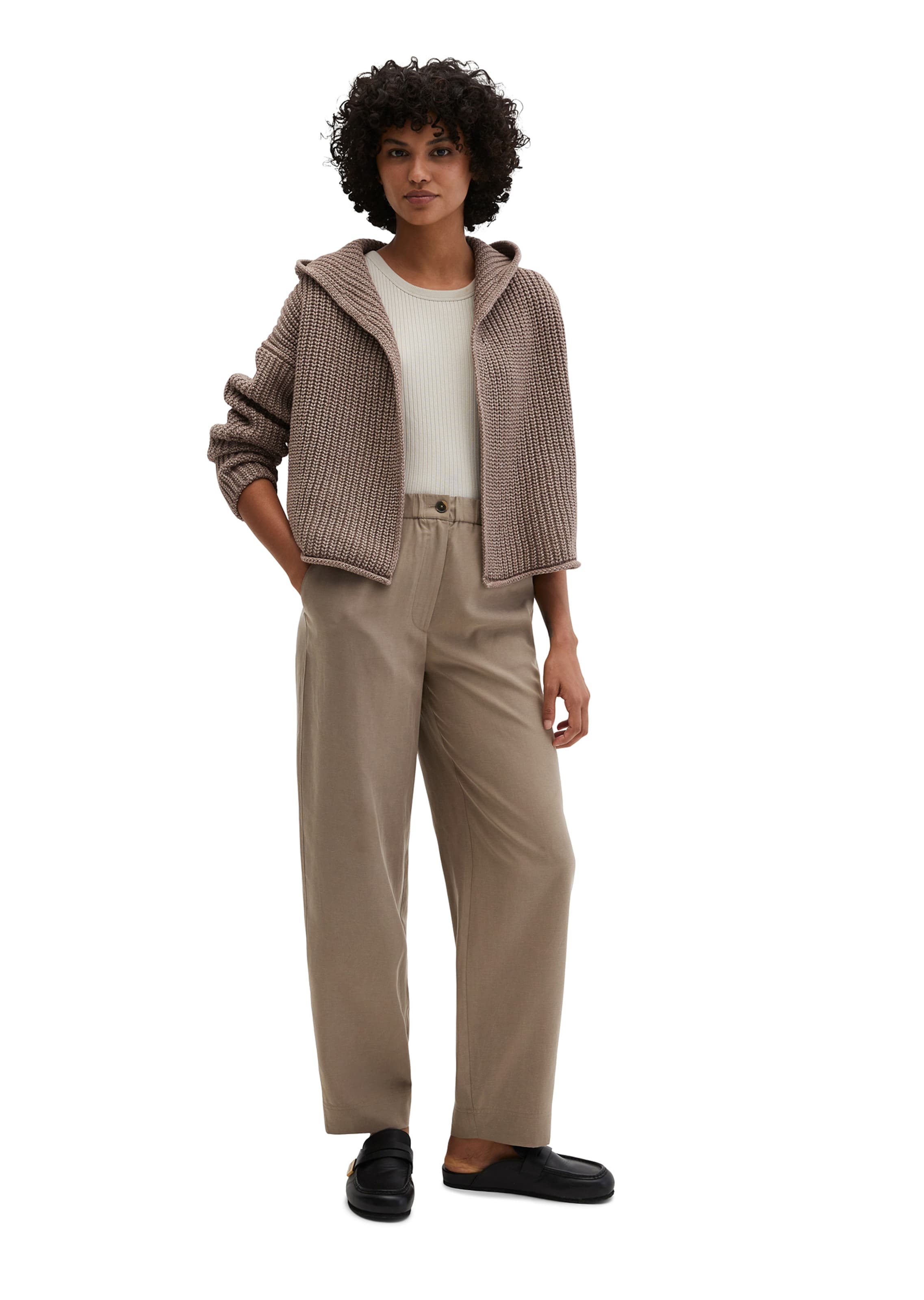 Marc O'Polo Barrel Trousers 'Minu' in Brown
