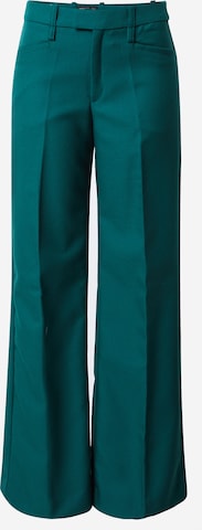 Wide leg Pantaloni cu dungă de la Banana Republic pe verde: față