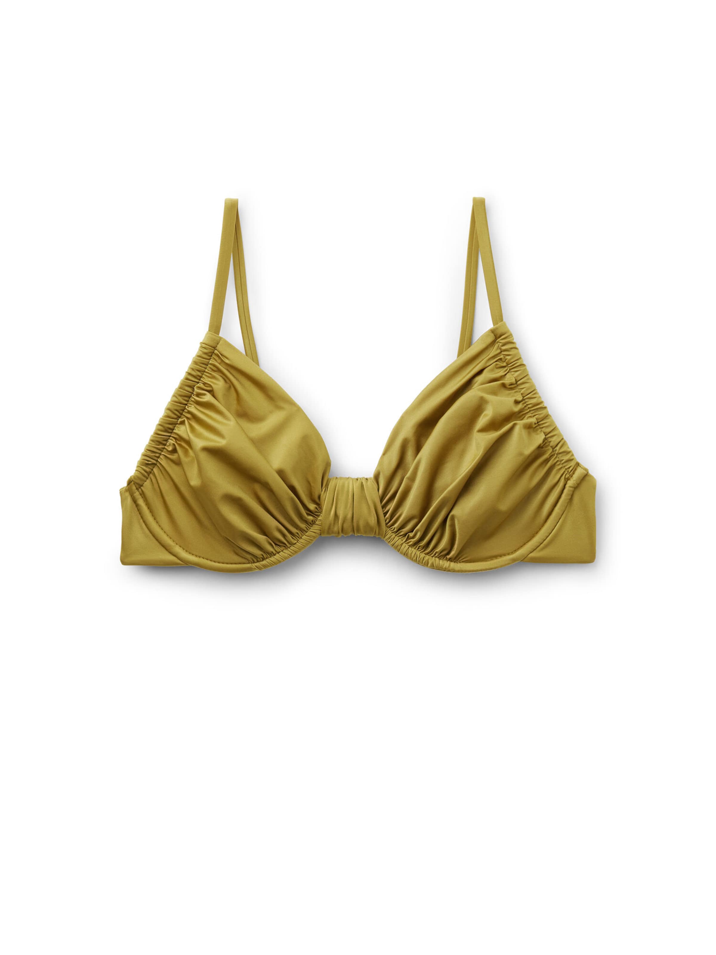 CALZEDONIA Bikini Top 'SHINY' in Yellow: front