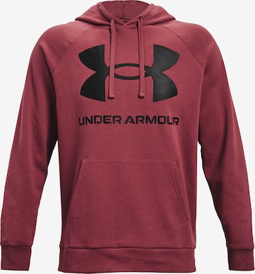 UNDER ARMOUR Athletic Sweatshirt 'Rival' in Red: front