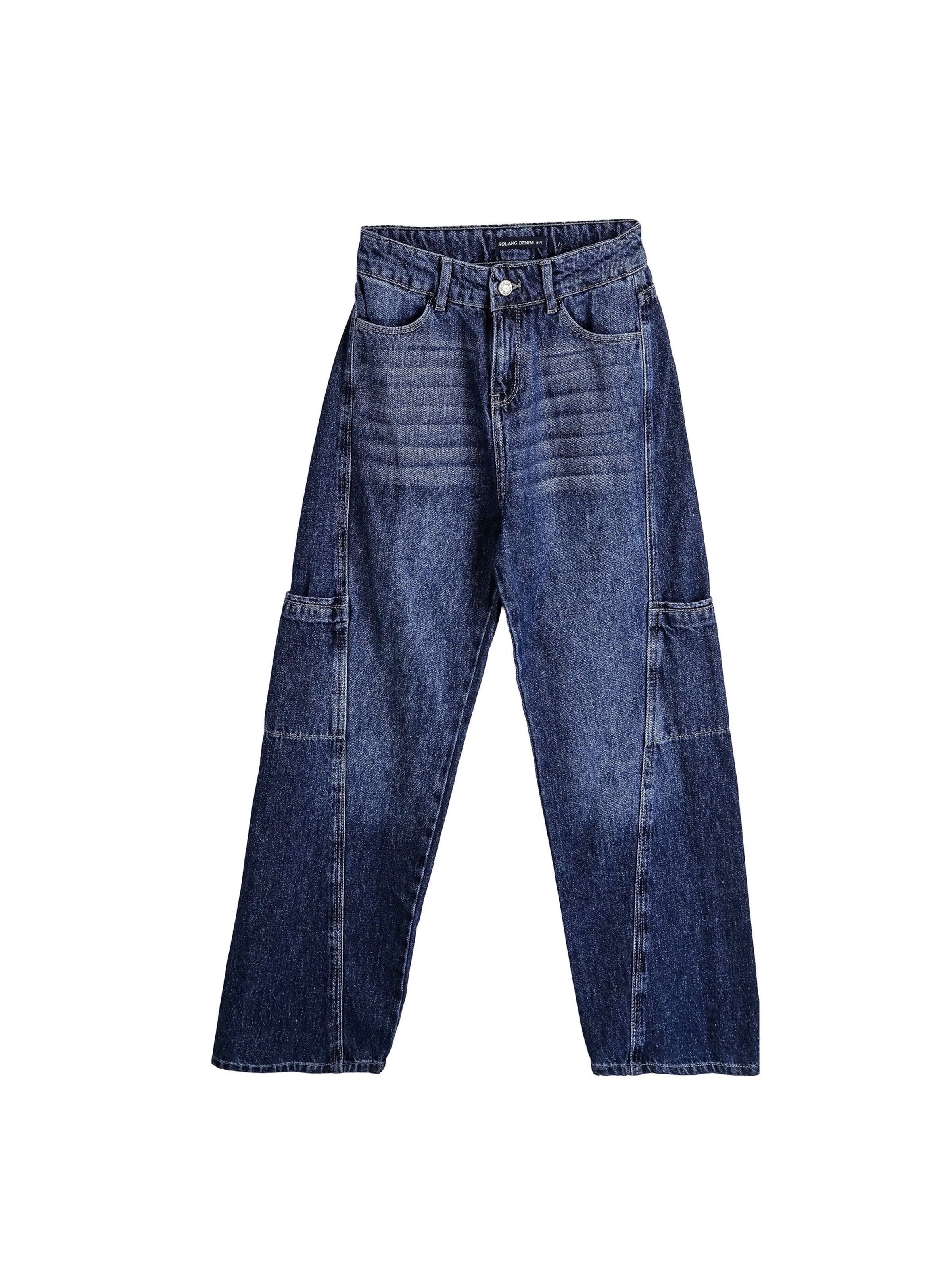 Solang Wide Leg Hose Wide-Leg Jeans in Blau: Vorderseite