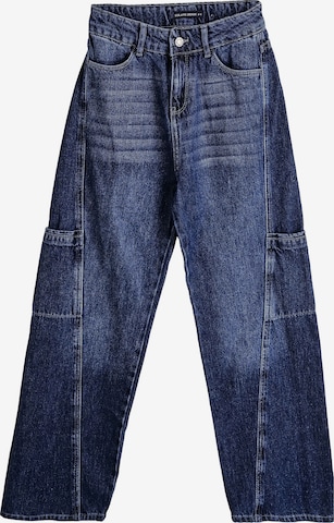 Solang Hose Wide-Leg Jeans in Blau: Vorderseite