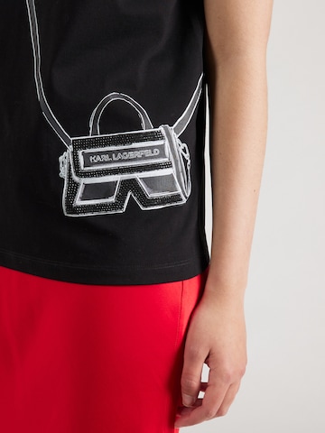 Karl Lagerfeld T-shirt 'Ikon' i svart