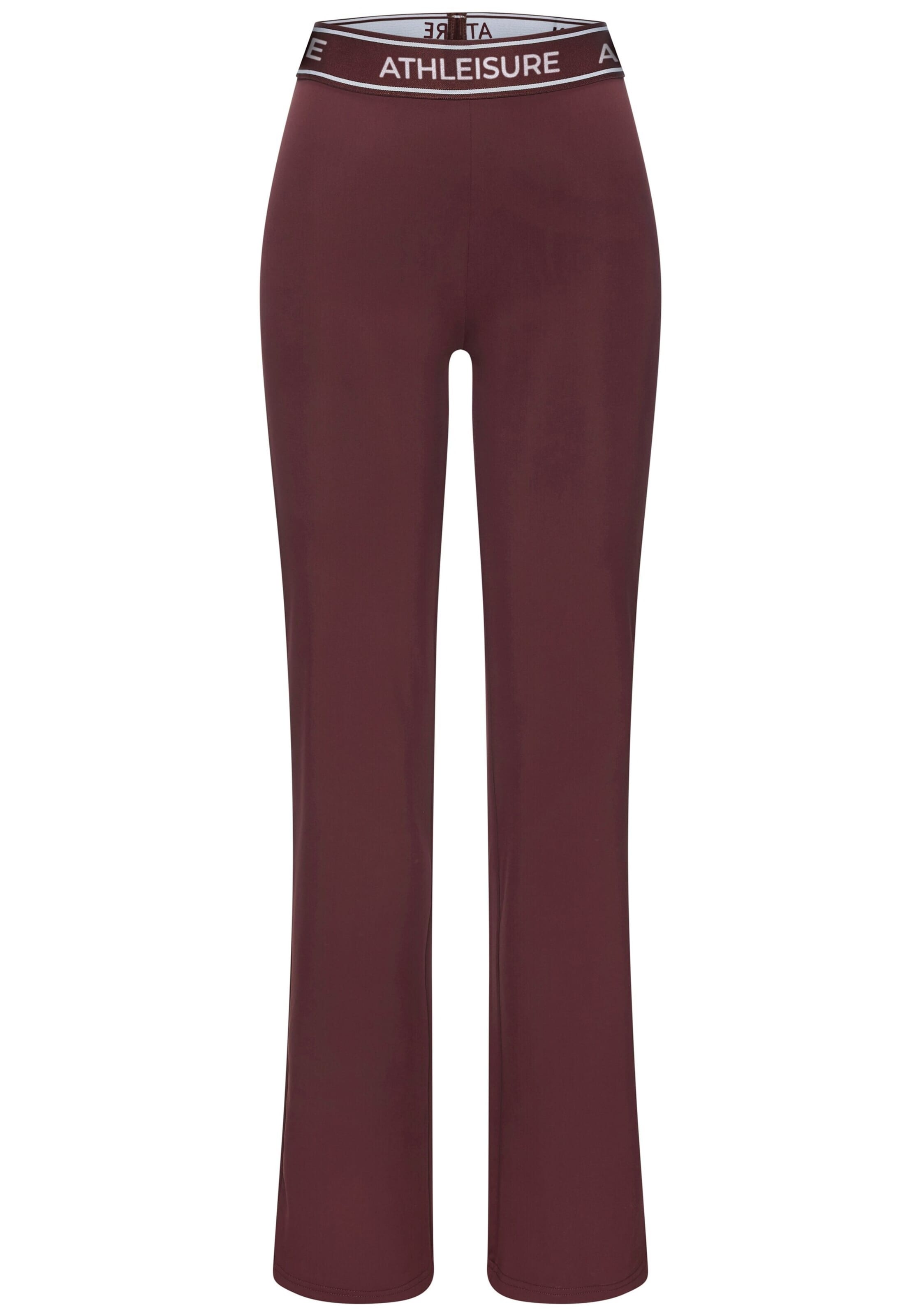 LASCANA ACTIVE - Acampanado Pantalón deportivo en marrón: frente
