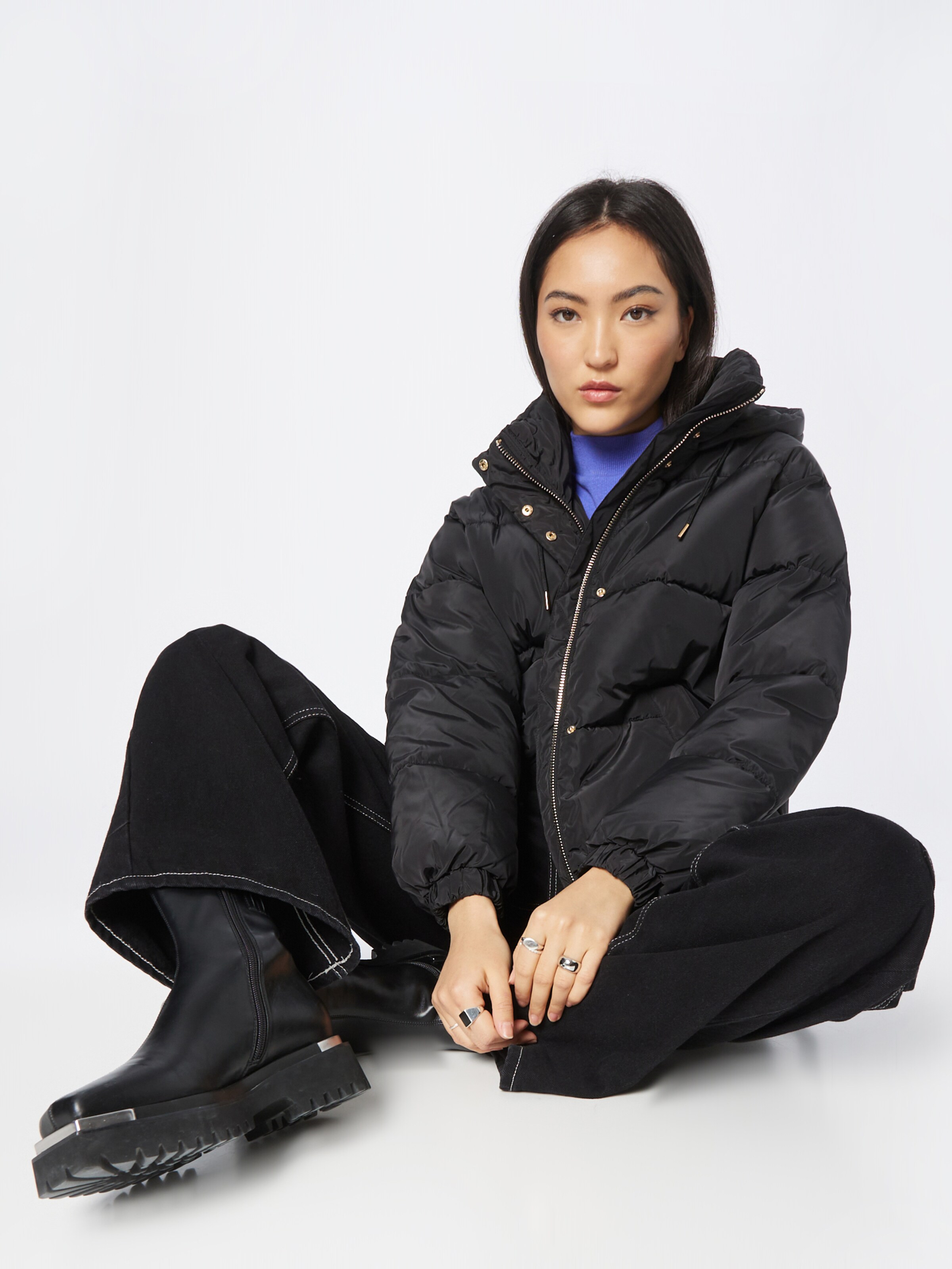 Oasis shop black parka