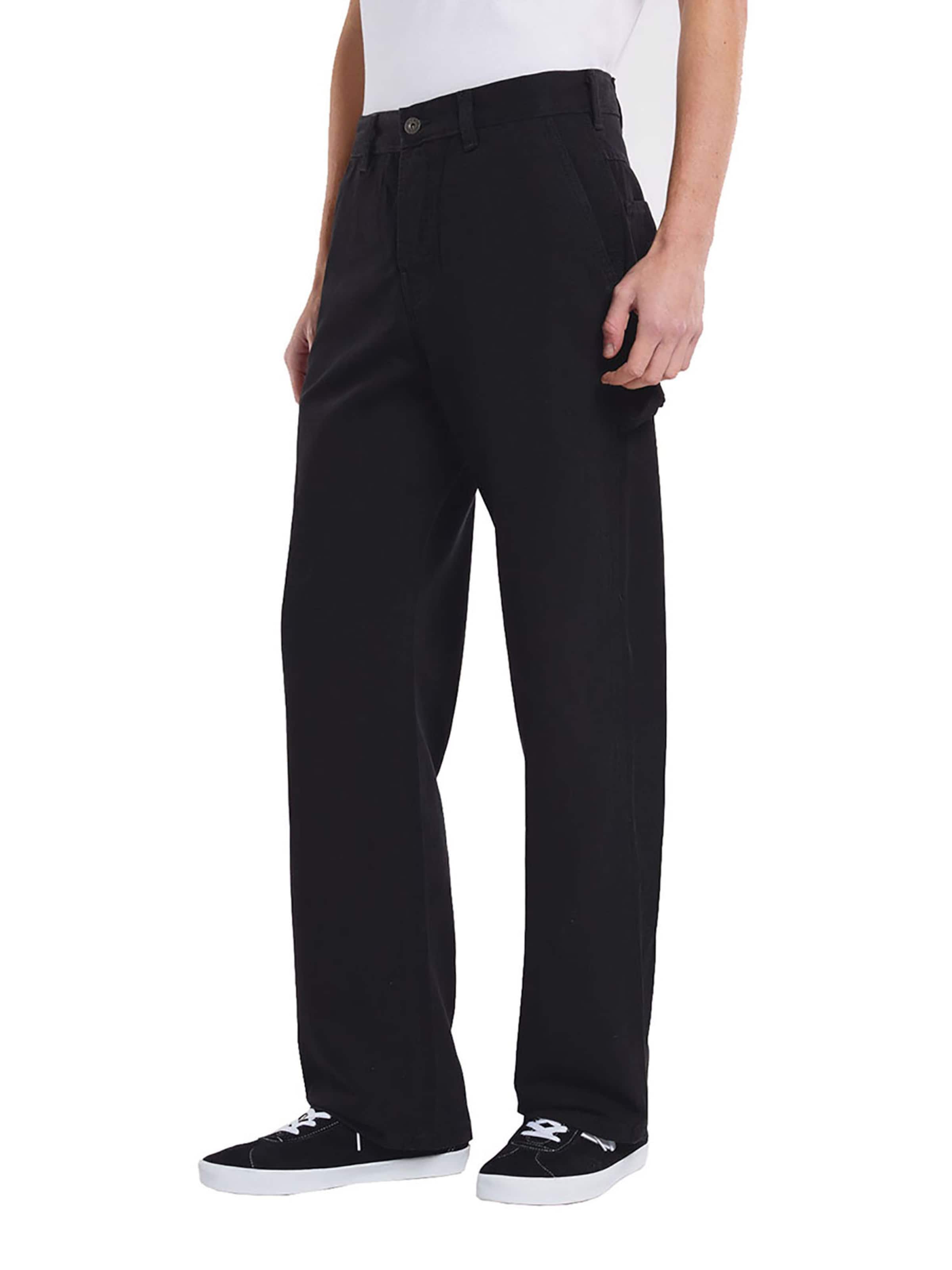 DICKIES Regular Pants 'Canvas Carpenter Lighweig' in Black