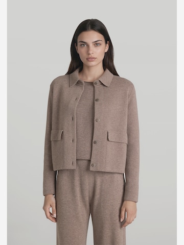 MAERZ Muenchen Knit cardigan 'Geelong' in Brown: front