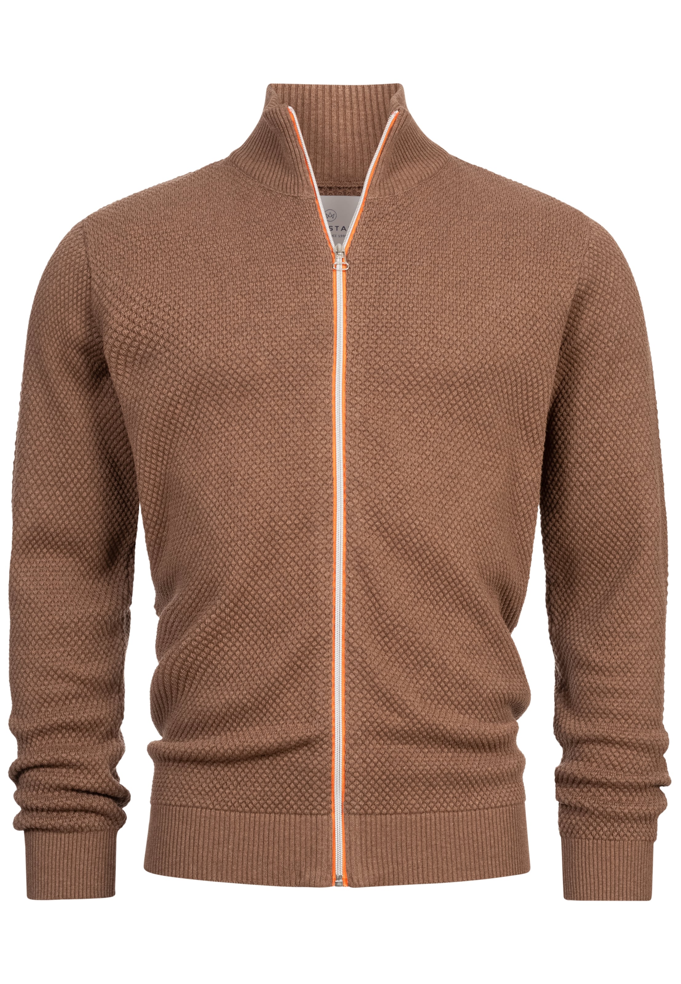 Kronstadt Strickjacke 'Erik' in Braun: Vorderseite