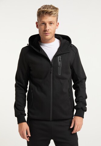 Mo SPORTS Zip-Up Hoodie in Black: front