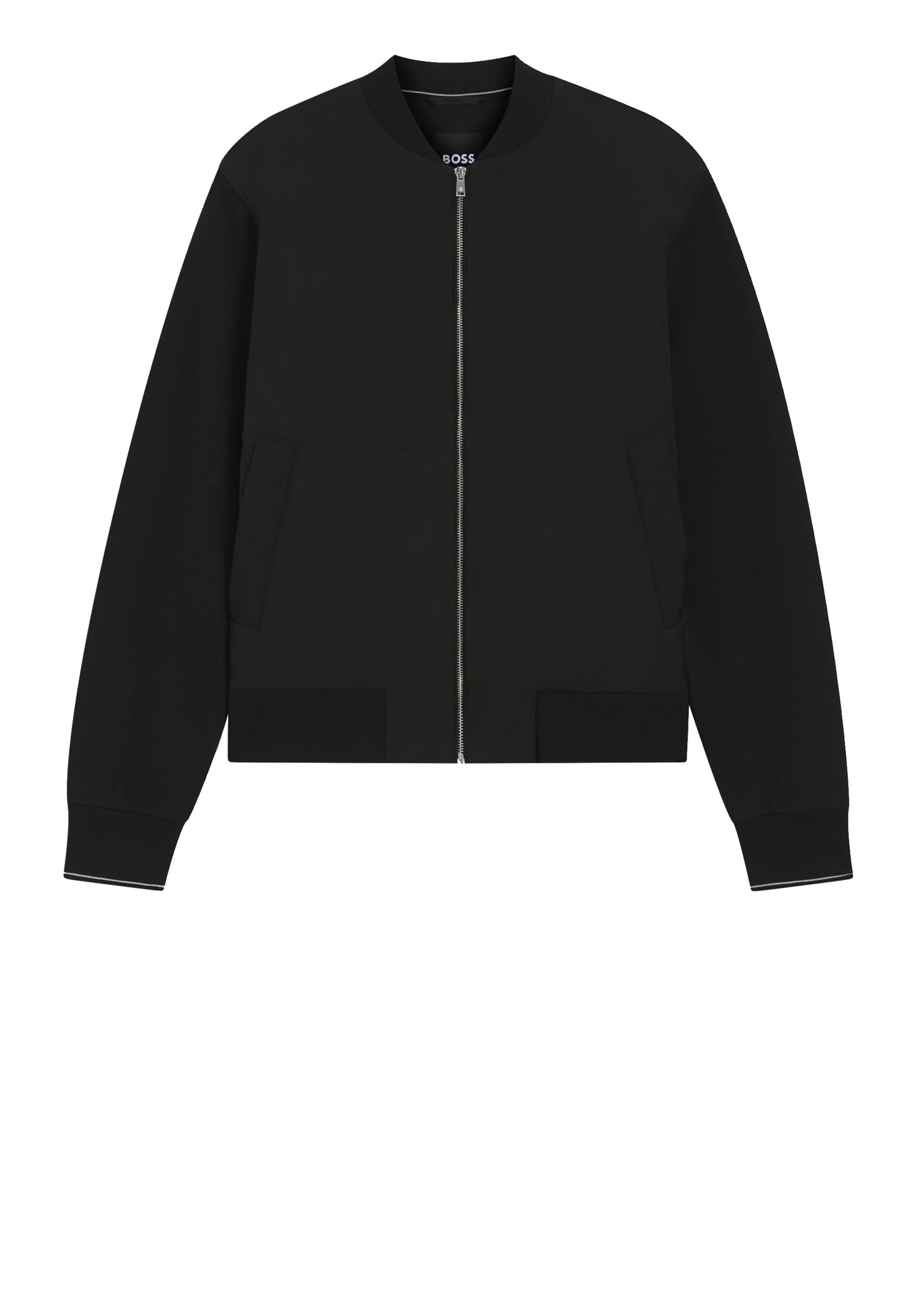 BOSS Sweatjacke in Schwarz: Vorderseite