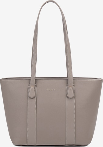 Borsa a spalla 'Borsa a Spalla Donna Vegan Leather 36x23 cm - Chiusura Zip' di David Jones in grigio: frontale