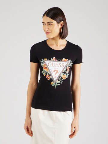 T-shirt GUESS en noir : devant