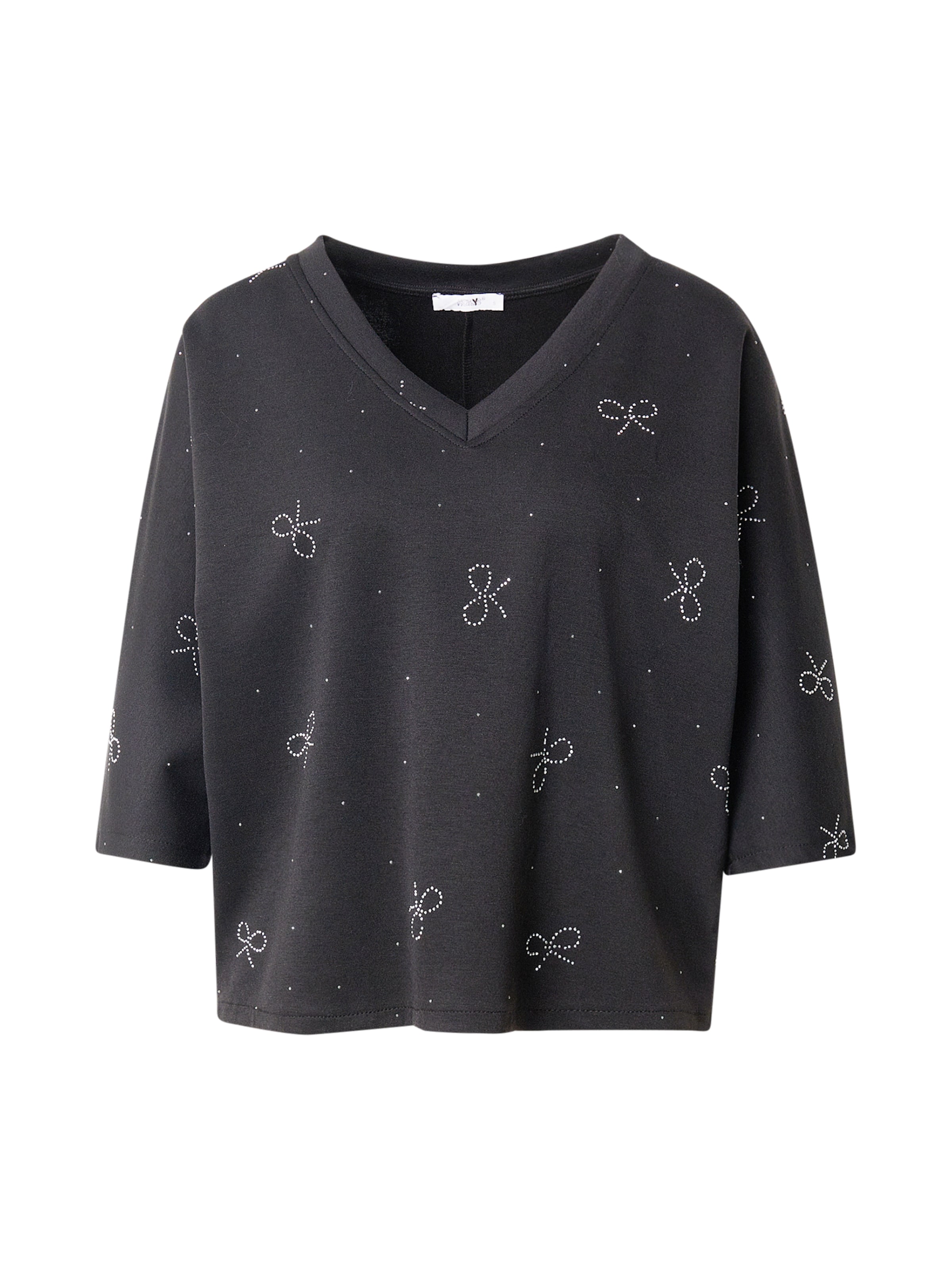 Hailys Футболка 'De44bby' в Черный / Серебристый, Обзор товара