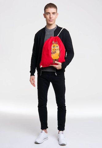 LOGOSHIRT Gym bag 'Die Maus' in Red