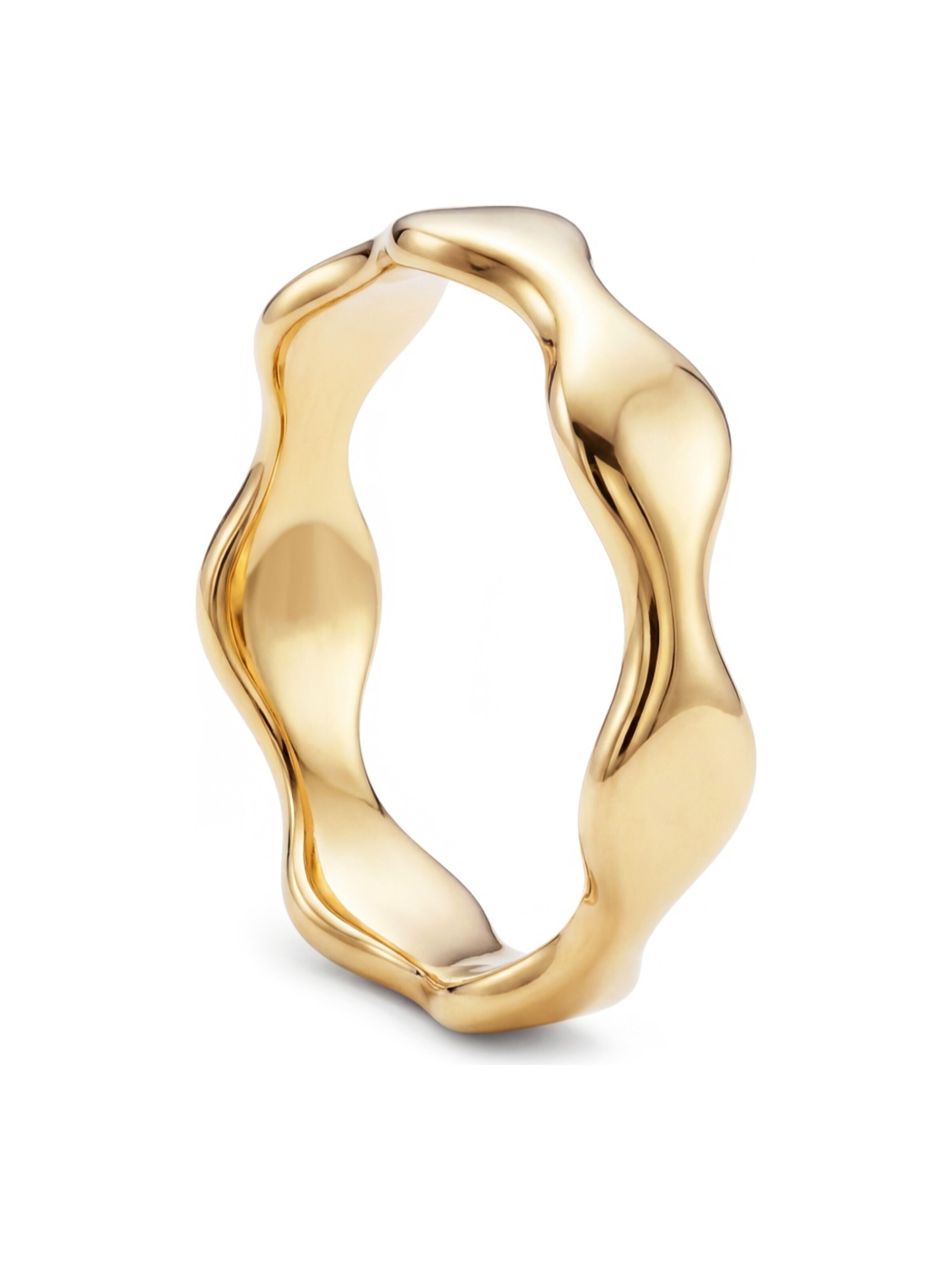 Sidegren Ring 'Molten' in Goud: voorkant