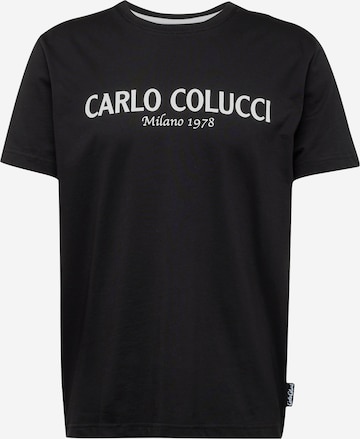 Maglietta 'Di Comun' di Carlo Colucci in nero: frontale