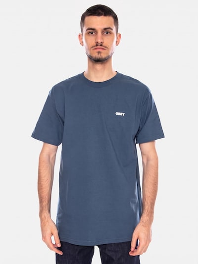 Obey Shirt 'KNOWLEDGE IS POWER TEE Harbour Blue' in S in de kleur Blauw, Productweergave