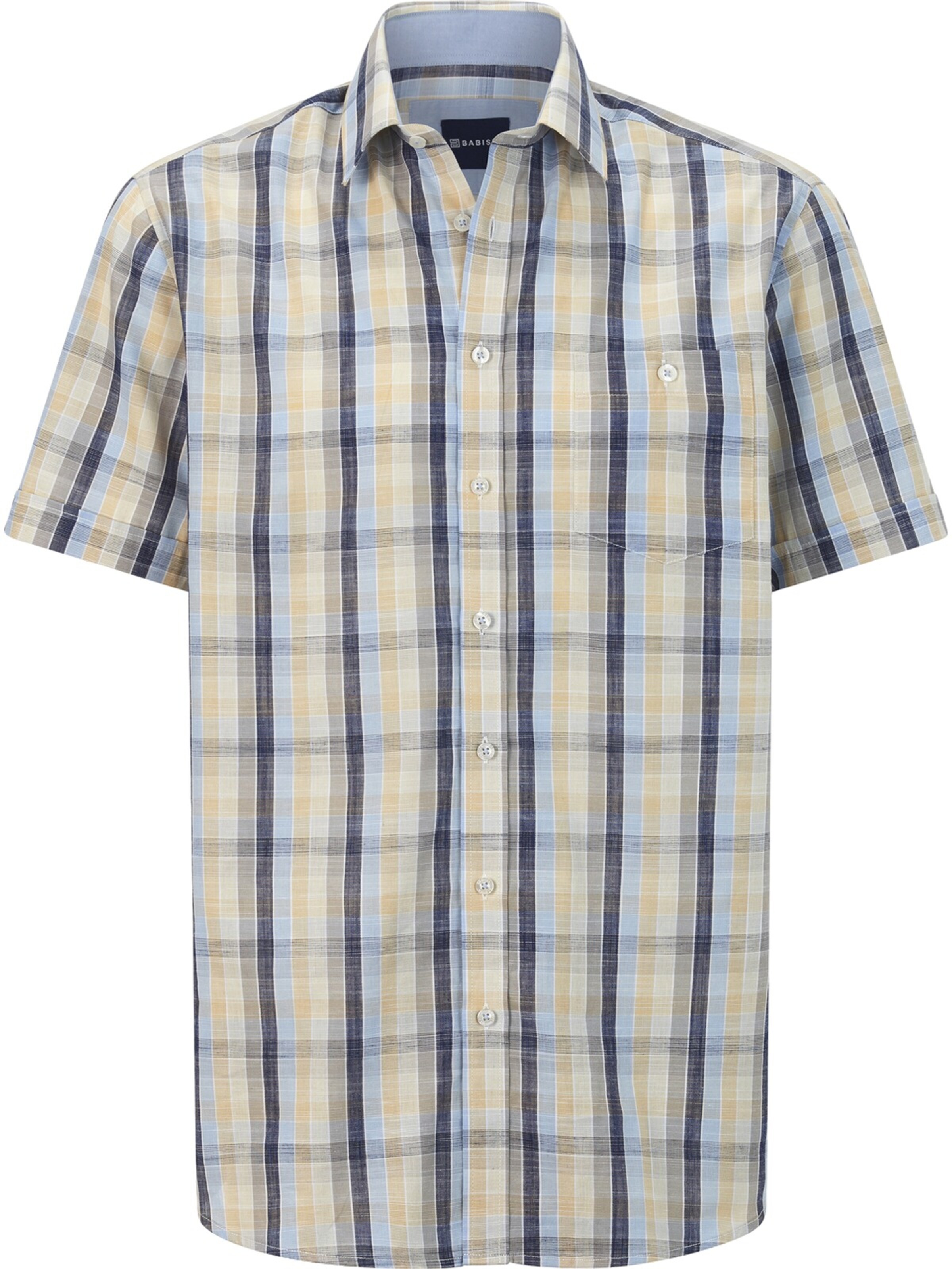 BABISTA Regular fit Button Up Shirt 'Navor' in Yellow: front