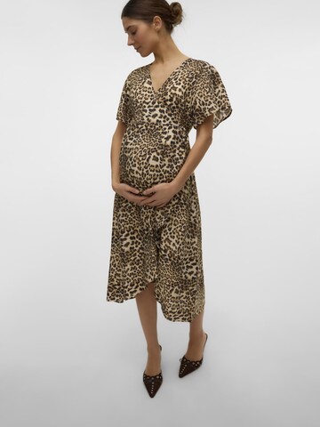 Vero Moda Maternity Dress 'VMMJOSIE' in Brown: front