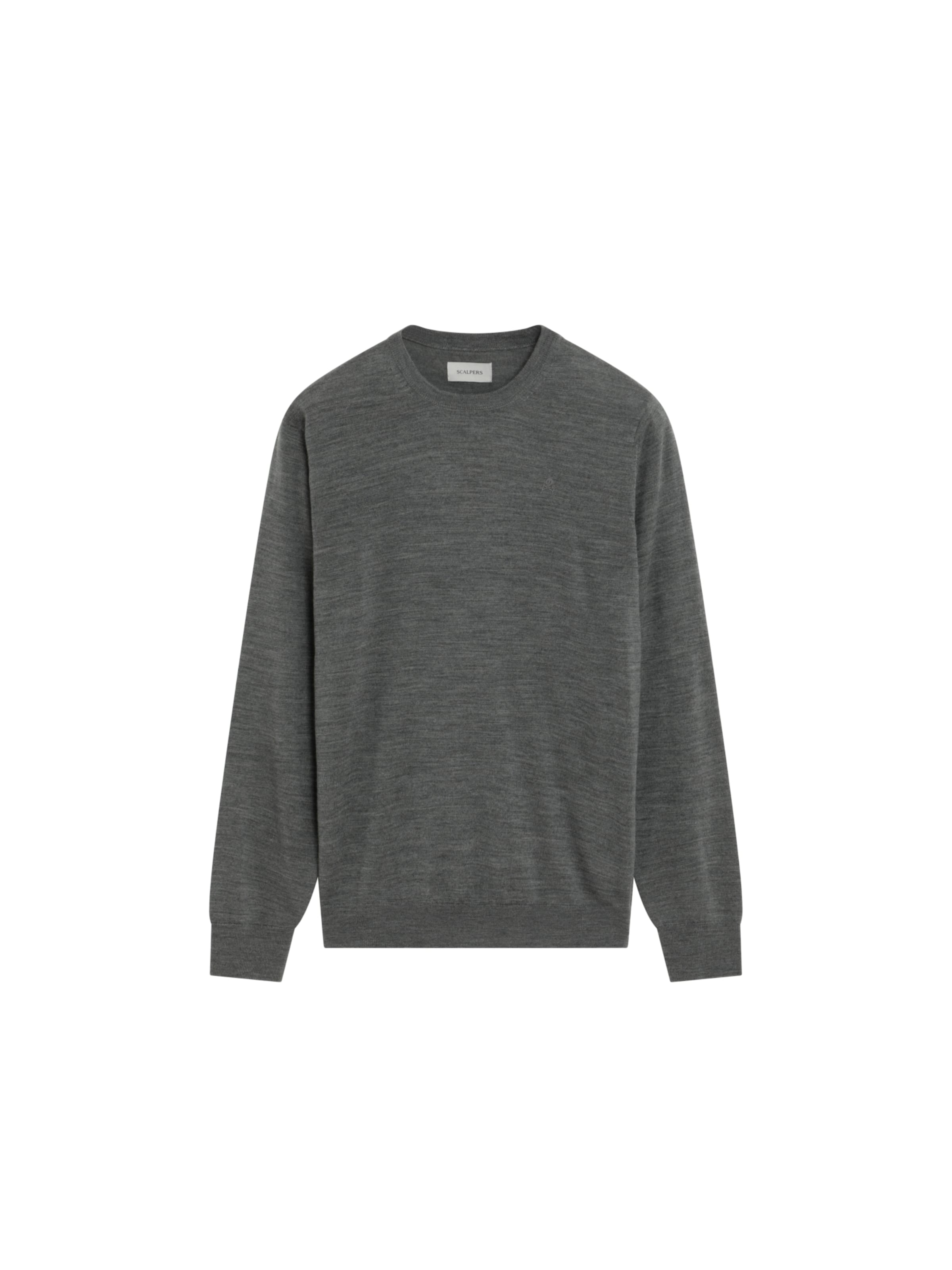 Scalpers Scclassic Round Neck Tricot ' ' in Grau: Vorderseite