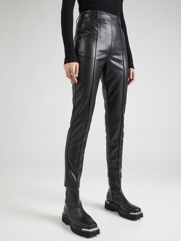 Warehouse Slimfit Broek in Zwart: voorkant