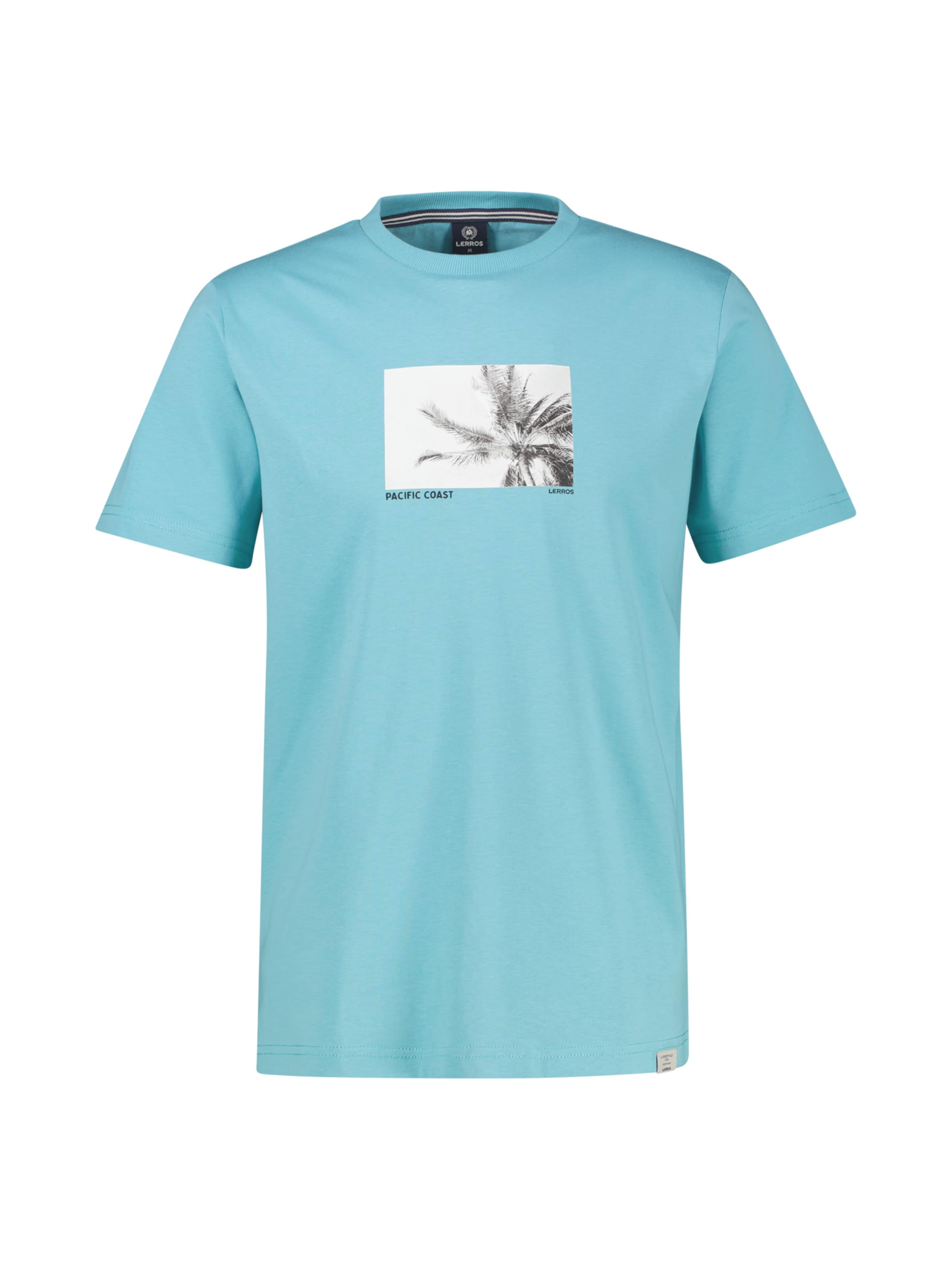 LERROS Baumwoll T-Shirt mit Motiv-Print und bequemem Rundkragen in Blau: Vorderseite