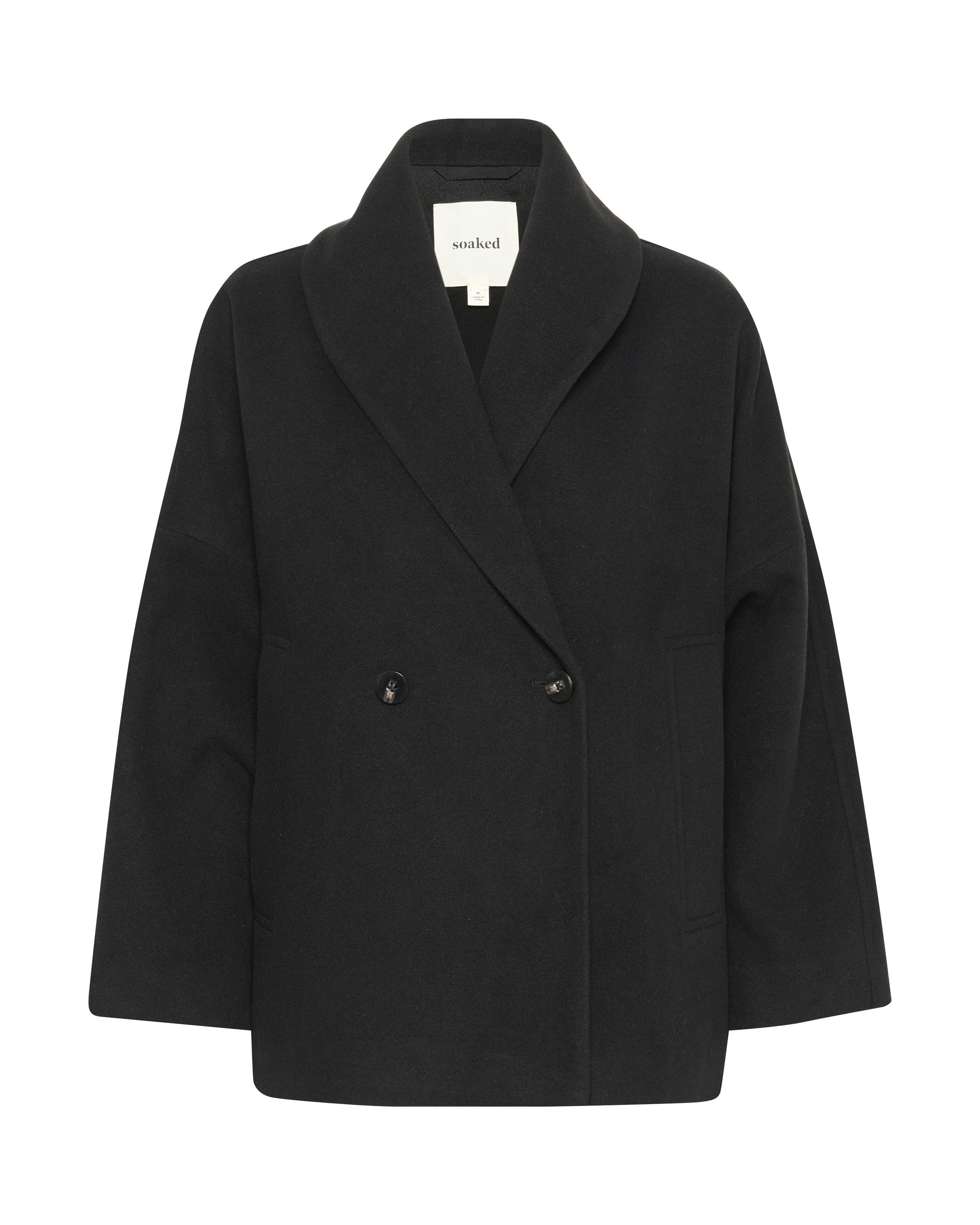 SOAKED IN LUXURY Between-season jacket 'SLRubie' in Black: front