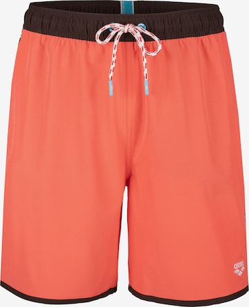 ARENA Swimming shorts 'ICONS TEAM STRIPE' in Orange: front