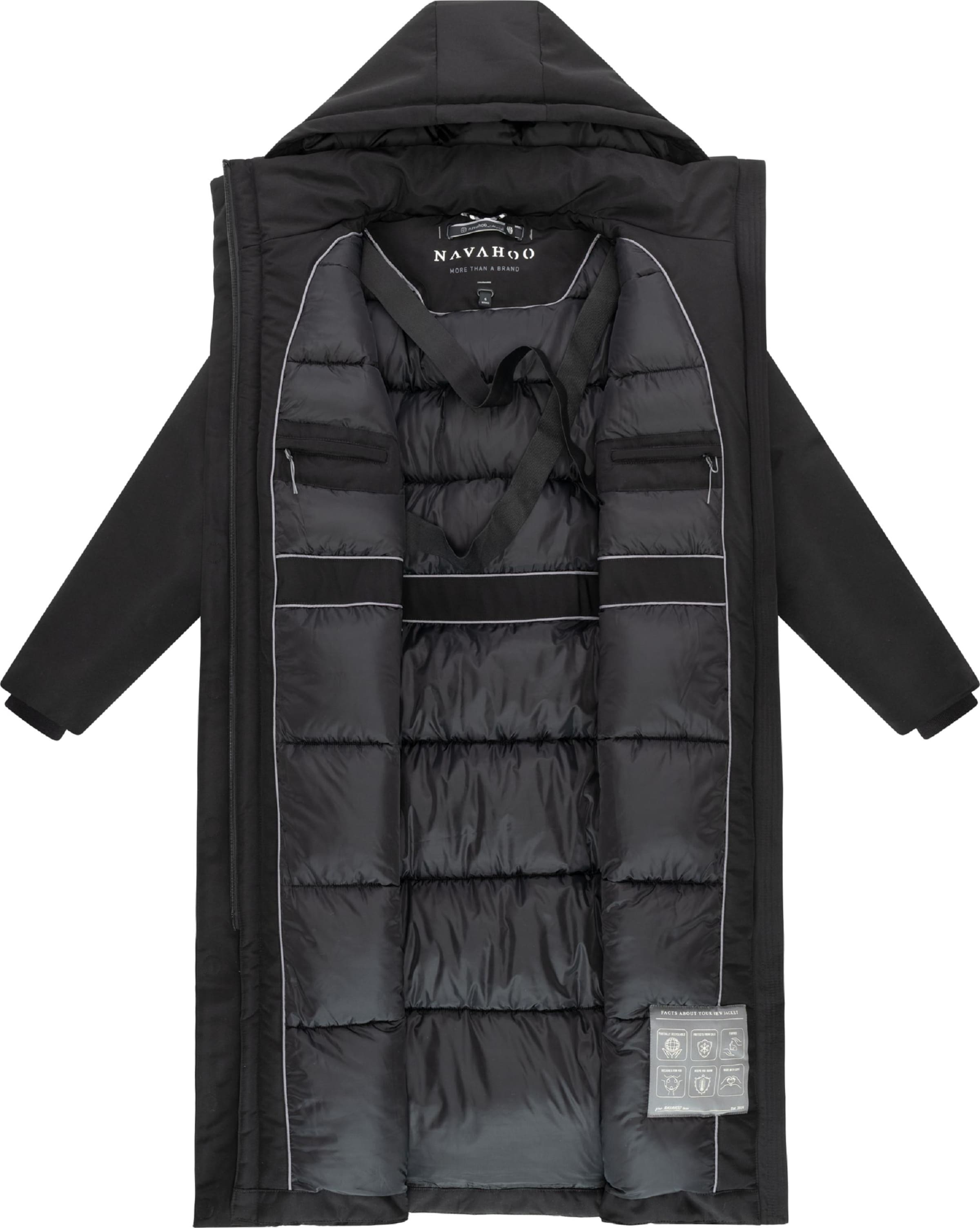 Manteau d’hiver 'Schneewächter 14' NAVAHOO en noir