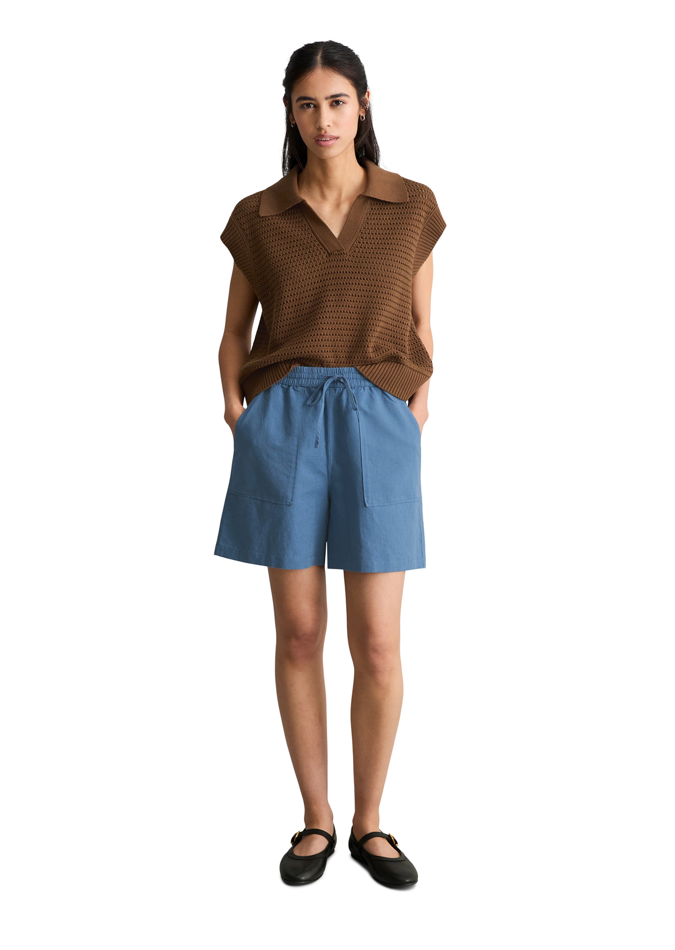 Marc O'Polo DENIM Loosefit Broek in Blauw