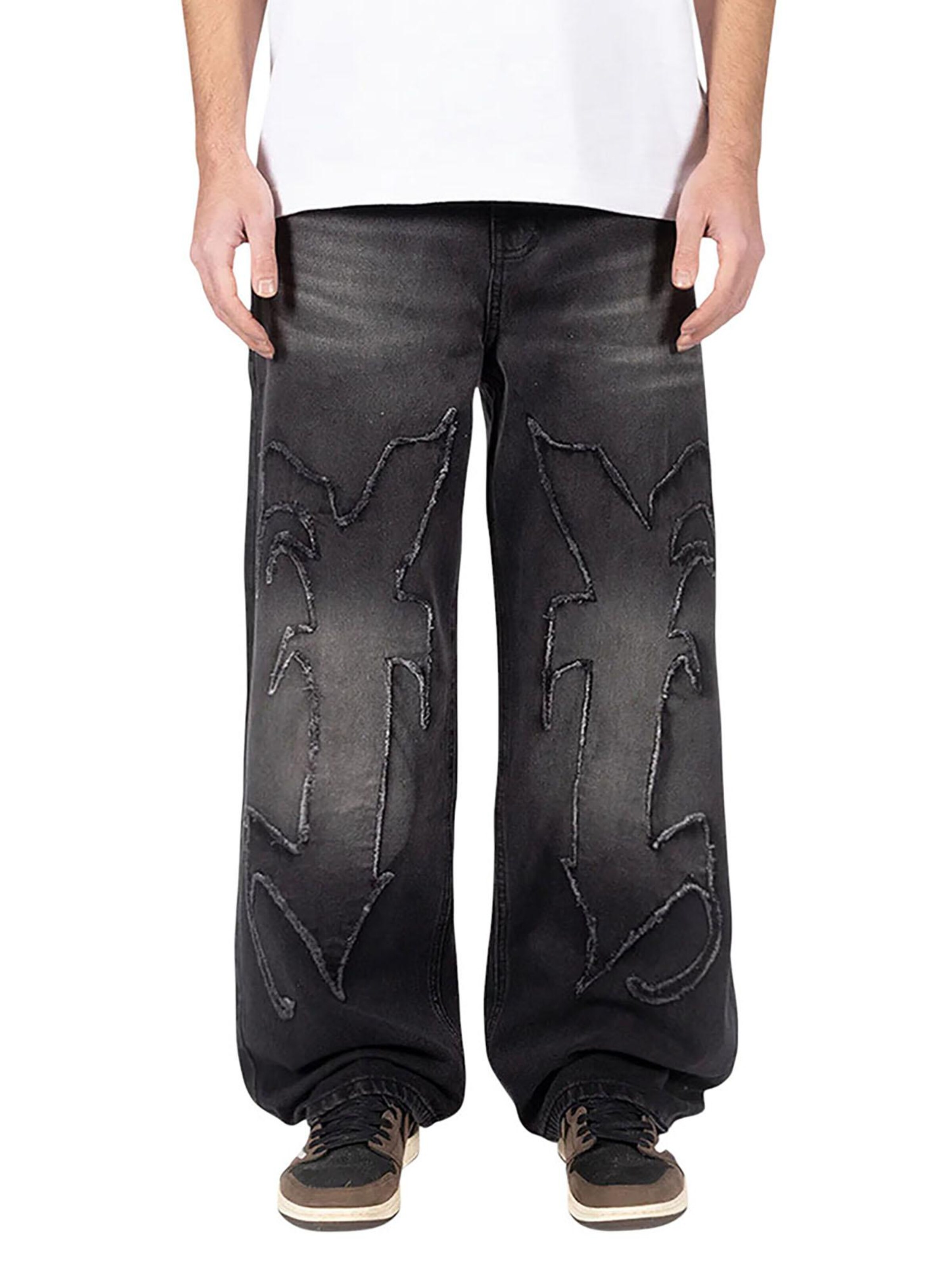 FAVELA Regular Jeans 'Aves Patch' in Black