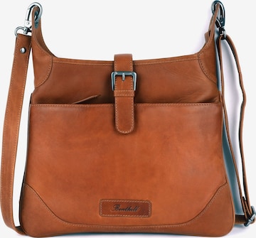 Benthill Schultertasche in Braun: Vorderseite